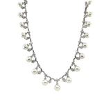 Akoya Cultured Pearl Diamond Necklace-Akoya Cultured Pearl Diamond Necklace - CNRBF00174