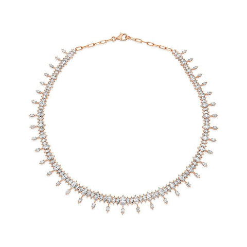 Anita Ko Atlas Diamond Choker-Anita Ko Atlas Diamond Choker - AKATC-RG - 18k rose gold marquis diamond atlas choker. Approximately 13.42 carat weight diamonds. 15.5 inches in length, adjustable to 13.5 inches.