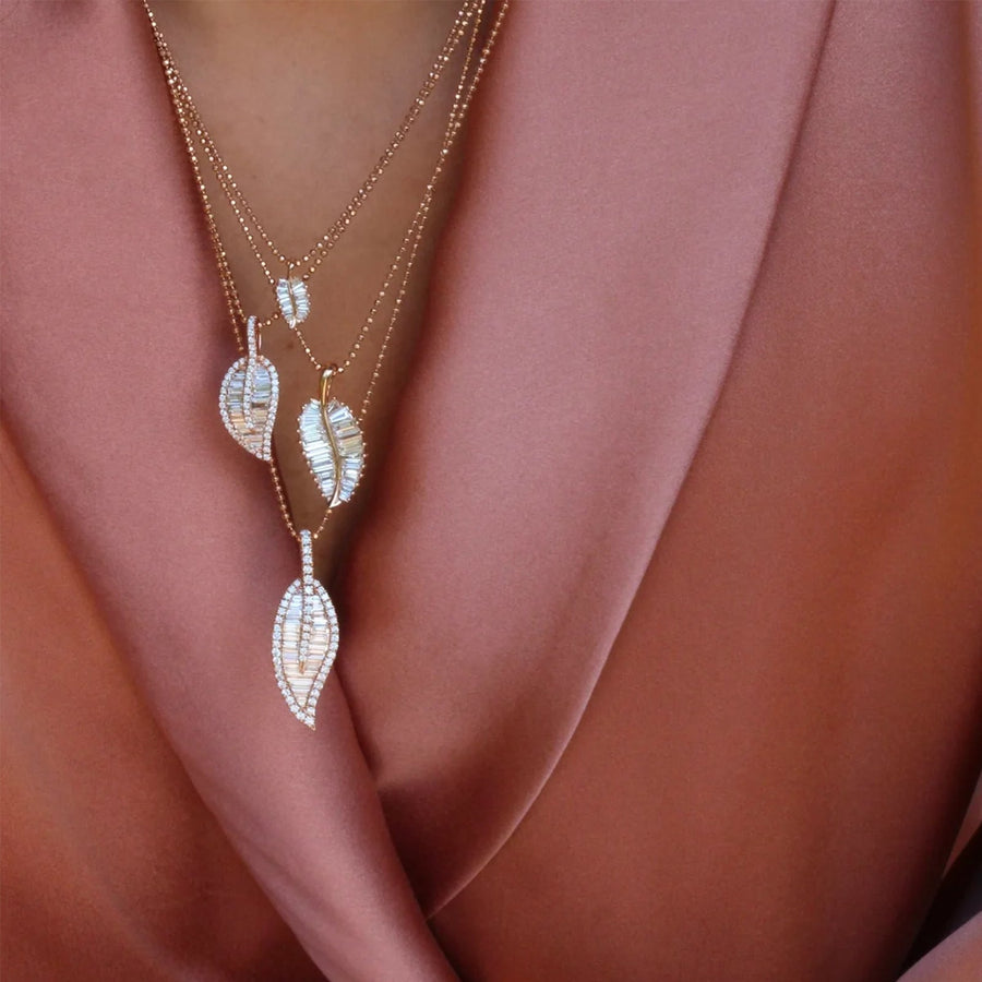 Anita Ko Classic Palm Leaf Diamond Necklace - AKPLN-WG
