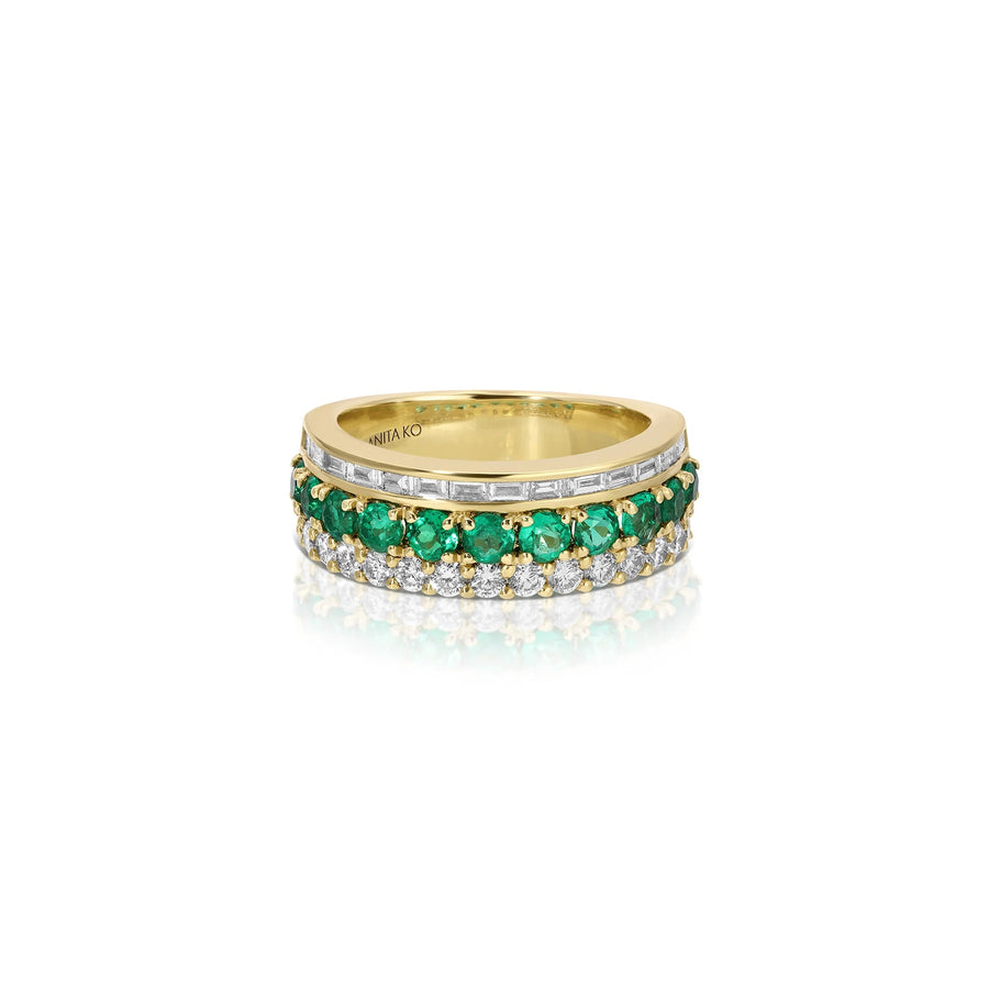 Anita Ko Emerald Lola Ring - AKRRDBAGEM-YG