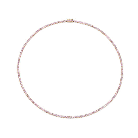 Anita Ko Large Pink Sapphire Hepburn Necklace - AKHCK-PS-RG