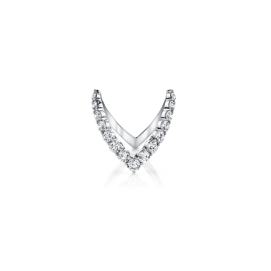 Anita Ko Round Diamond V Ring - AKRDVR-WG