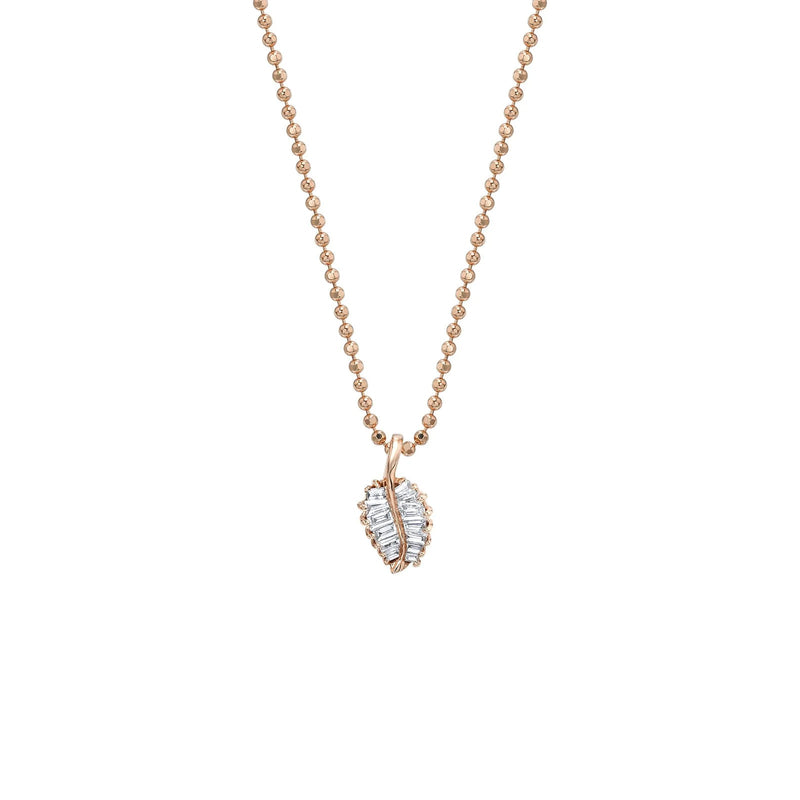 Anita Ko Small Palm Leaf Diamond Necklace-Anita Ko Small Palm Leaf Diamond Necklace - AKPLN-10-RG