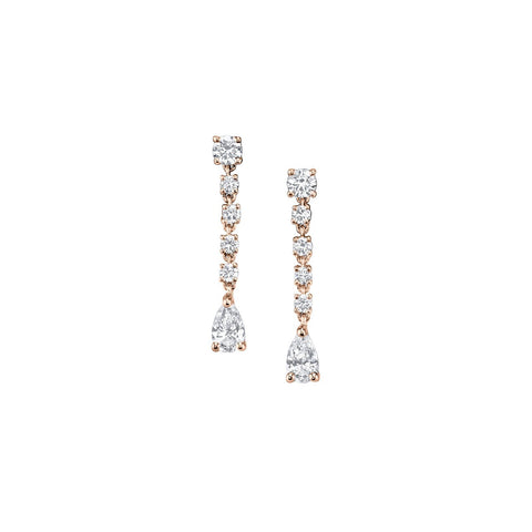 Anita Ko Small Rope Diamond Earrings with Pear Drops-Anita Ko Small Rope Diamond Earrings with Pear Drops - AKSRMPPR-RG