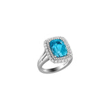 Aquamarine Diamond Ring-Aquamarine Diamond Ring -