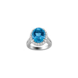 Aquamarine Diamond Ring-Aquamarine Diamond Ring -