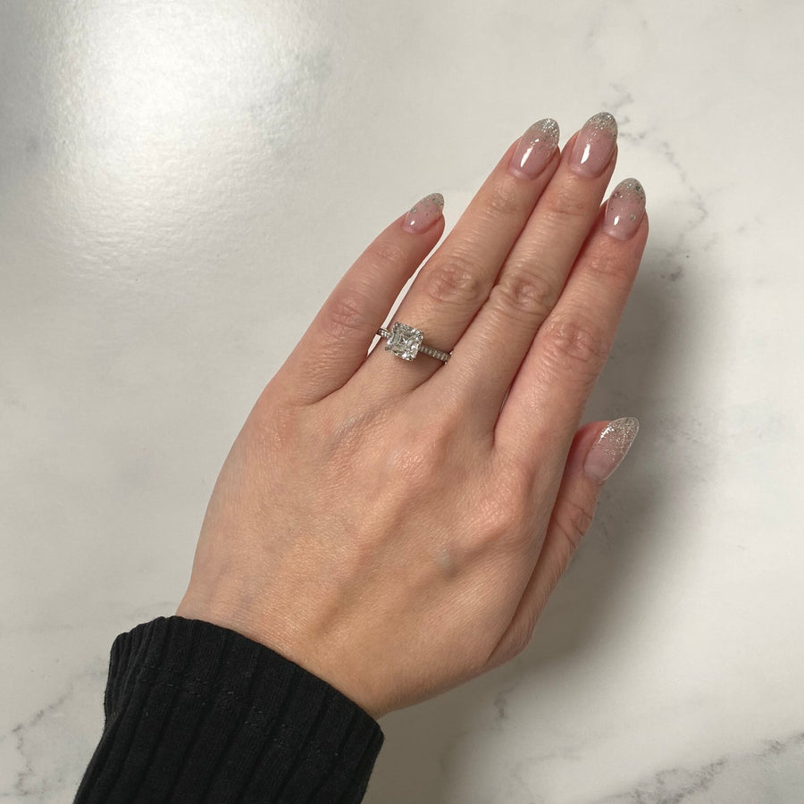 Asscher-cut Engagement Ring - DRJST02160