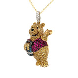 Bear Ruby Diamond Necklace - RNTIJ00141