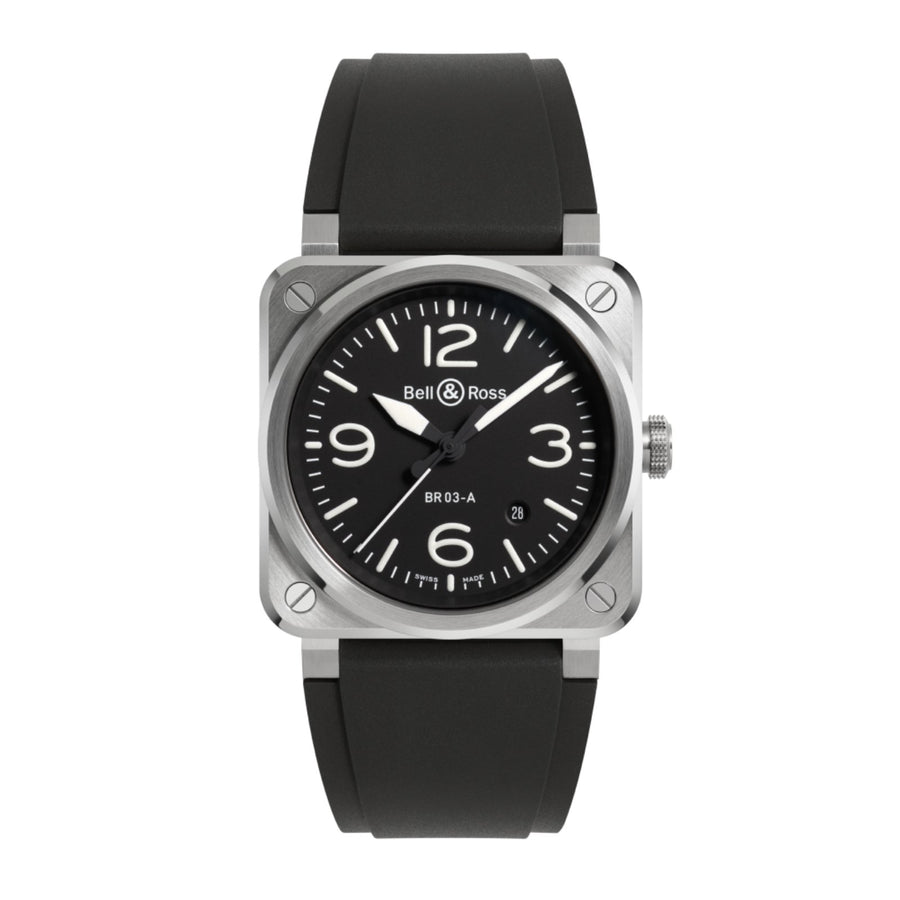 Bell & Ross New BR 03 Black Steel - BR03A-BL-ST/SRB
