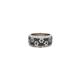Bez Ambar Black and White Flower Diamond Ring-Bez Ambar Black and White Flower Diamond Ring - LPB5FLBW91947
