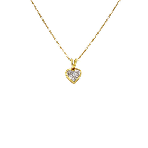 Bez Ambar Heart Diamond Necklace-Bez Ambar Heart Diamond Necklace - DNBEZ00513