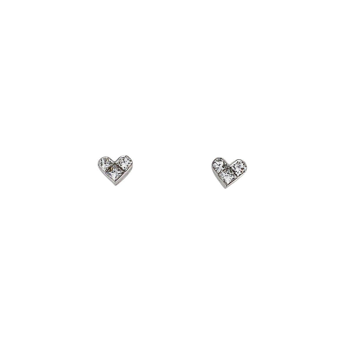 Bez Ambar Heart Stud Earrings -