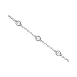 Bezel Set Diamond Bracelet-Bezel Set Diamond Bracelet -