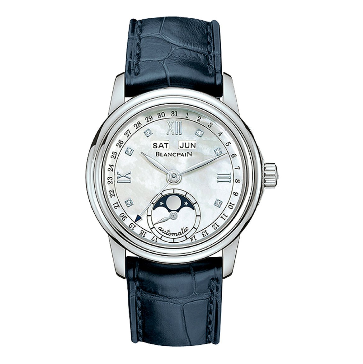 Blancpain Léman Moonphase & Complete Calendar Ladies Watch 34mm - 2360-1191A-55B