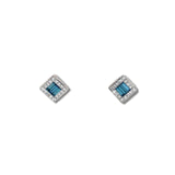 Blue Diamond Stud Earrings-Blue Diamond Stud Earrings - DEBEZ00073