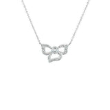 Carelle Diamond Flower Pendant and Chain-Carelle Diamond Flower Pendant and Chain -