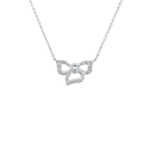 Carelle Diamond Flower Pendant and Chain-Carelle Diamond Flower Pendant and Chain -