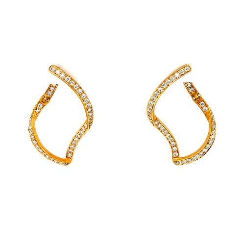 Carelle Diamond Hoop Earrings-Carelle Diamond Hoop Earrings -