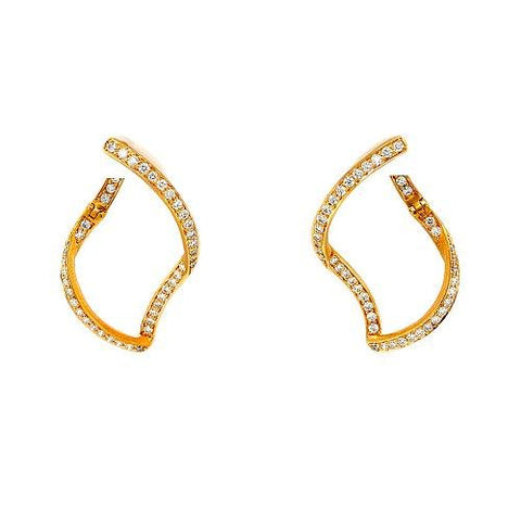 Carelle Diamond Hoop Earrings-Carelle Diamond Hoop Earrings -