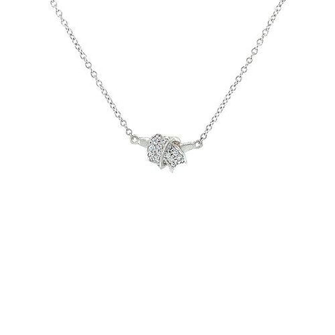 Carelle Diamond Knot Pendant and Chain -