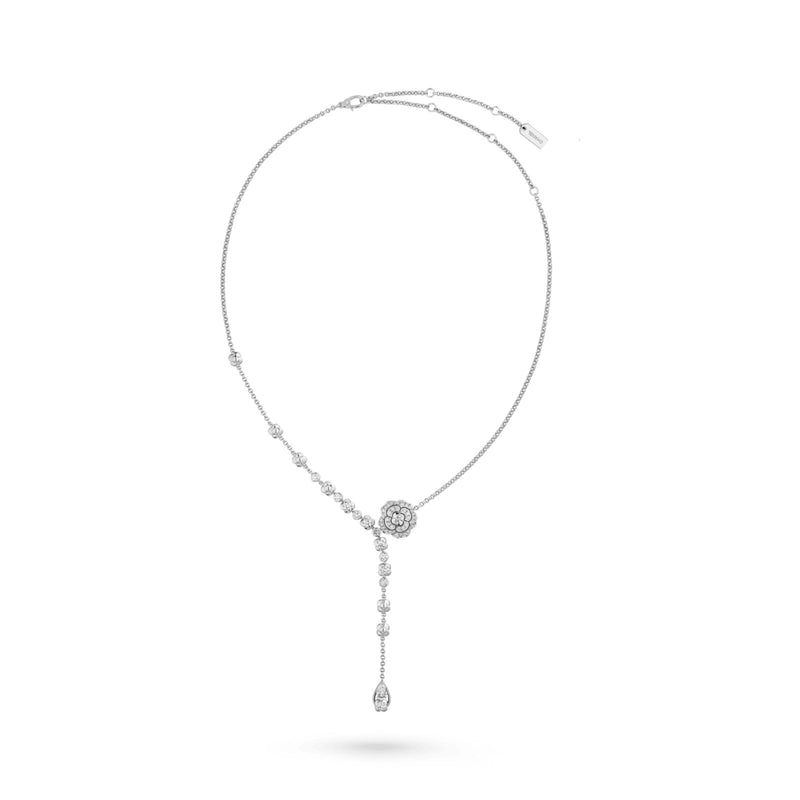 Chanel Fil de Camélia Earrings 18k Rose Gold, Diamonds J2672