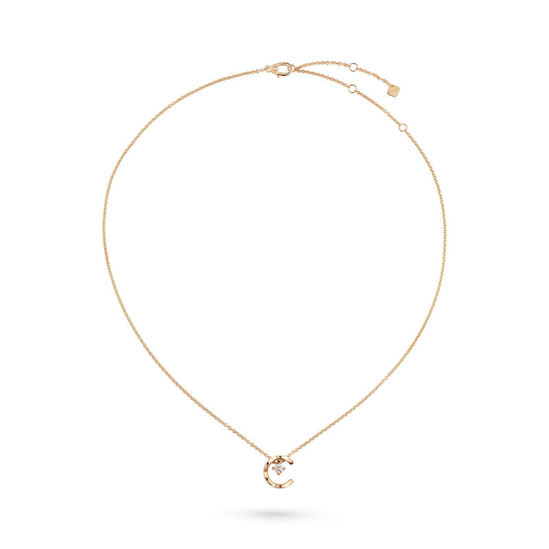 Chanel Rose Gold Diamond Coco Crush Necklace J11359