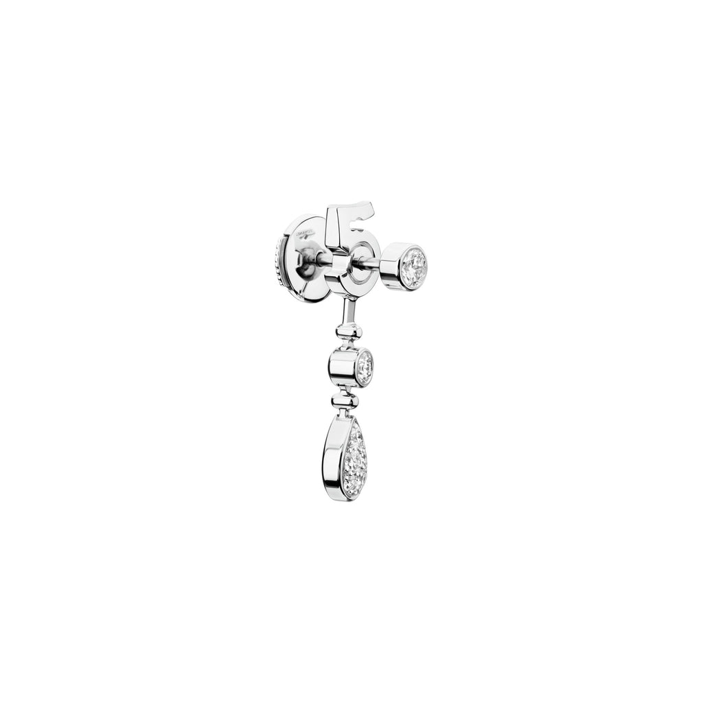 CHANEL White Gold and Diamond N˚5 Transformable Earrings
