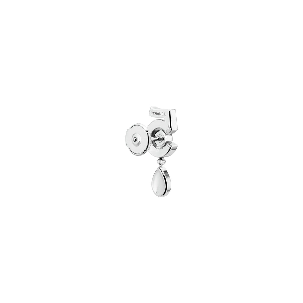 Chanel Swarovski Silver CC Logo Boucles Oreille Earrings  Yoogis Closet