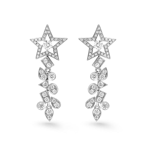 CHANEL Etoile Filante Diamond Earrings-CHANEL Etoile Filante Diamond Earrings -
