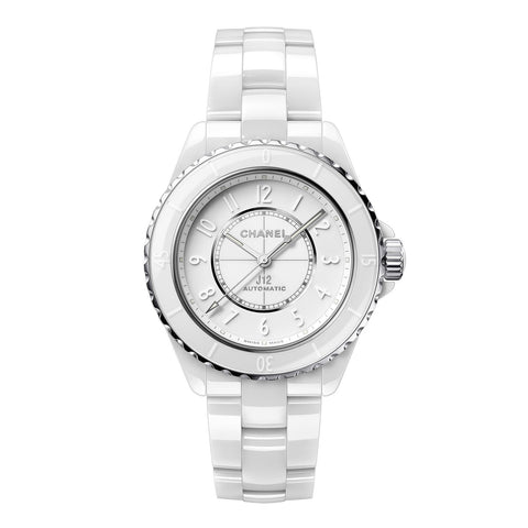 CHANEL J12 Phantom-CHANEL J12 Phantom in a 38mm white ceramic case with white dial on white ceramic bracelet, featuring an automatic movement.