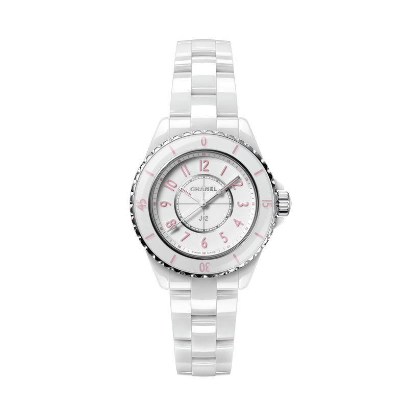 CHANEL J12 Pink Blush Watch, 33mm-CHANEL J12 Pink Blush Watch -