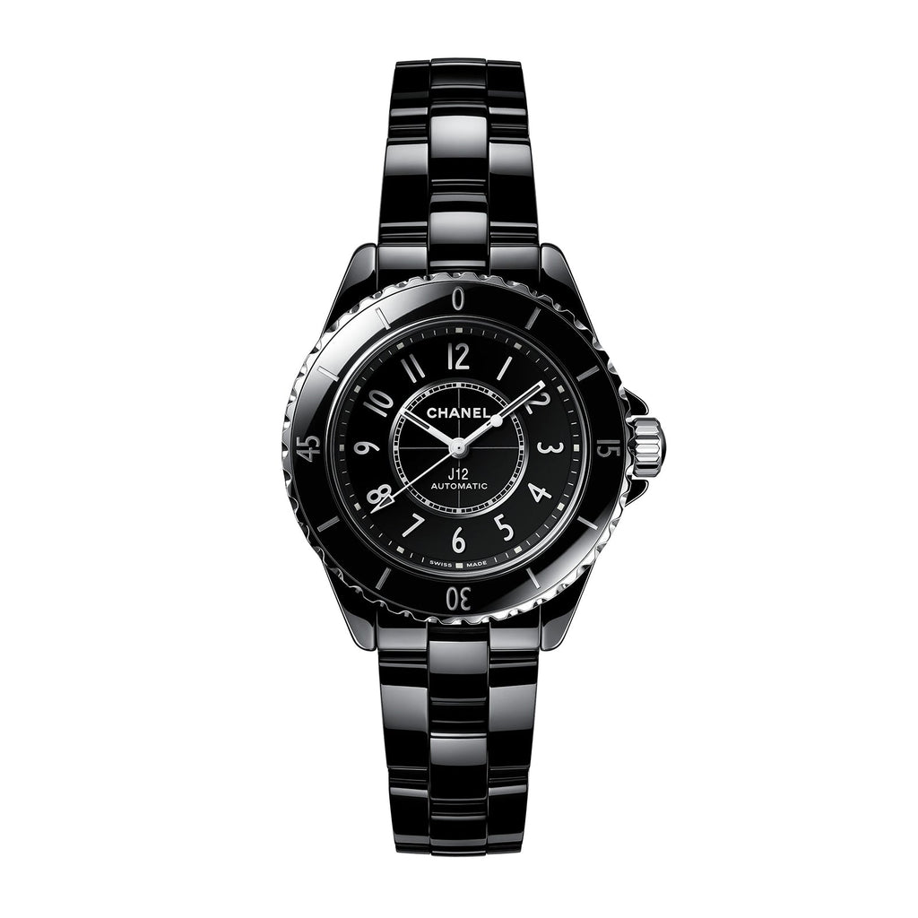 Chanel Black J12 Ceramic 33mm Quartz Watch-H5696