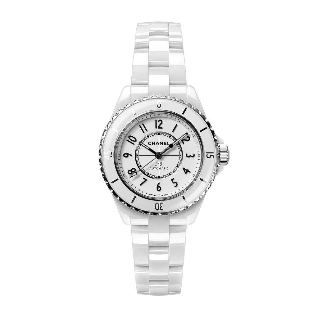  Chanel J12 Diamond White Dial Ladies Watch H5705 : Clothing,  Shoes & Jewelry
