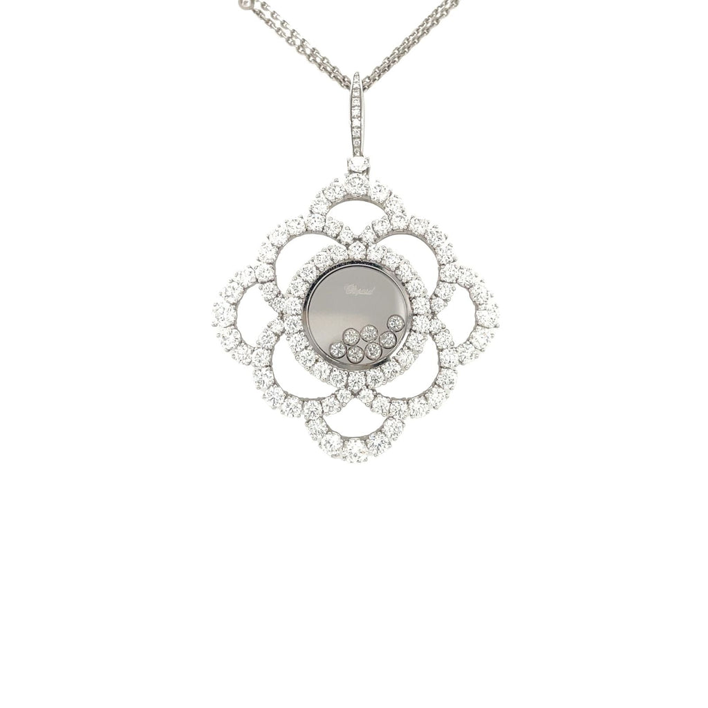 Chopard Happy Diamonds 18k Rose Gold Sun Moon and Stars Pendant Necklace