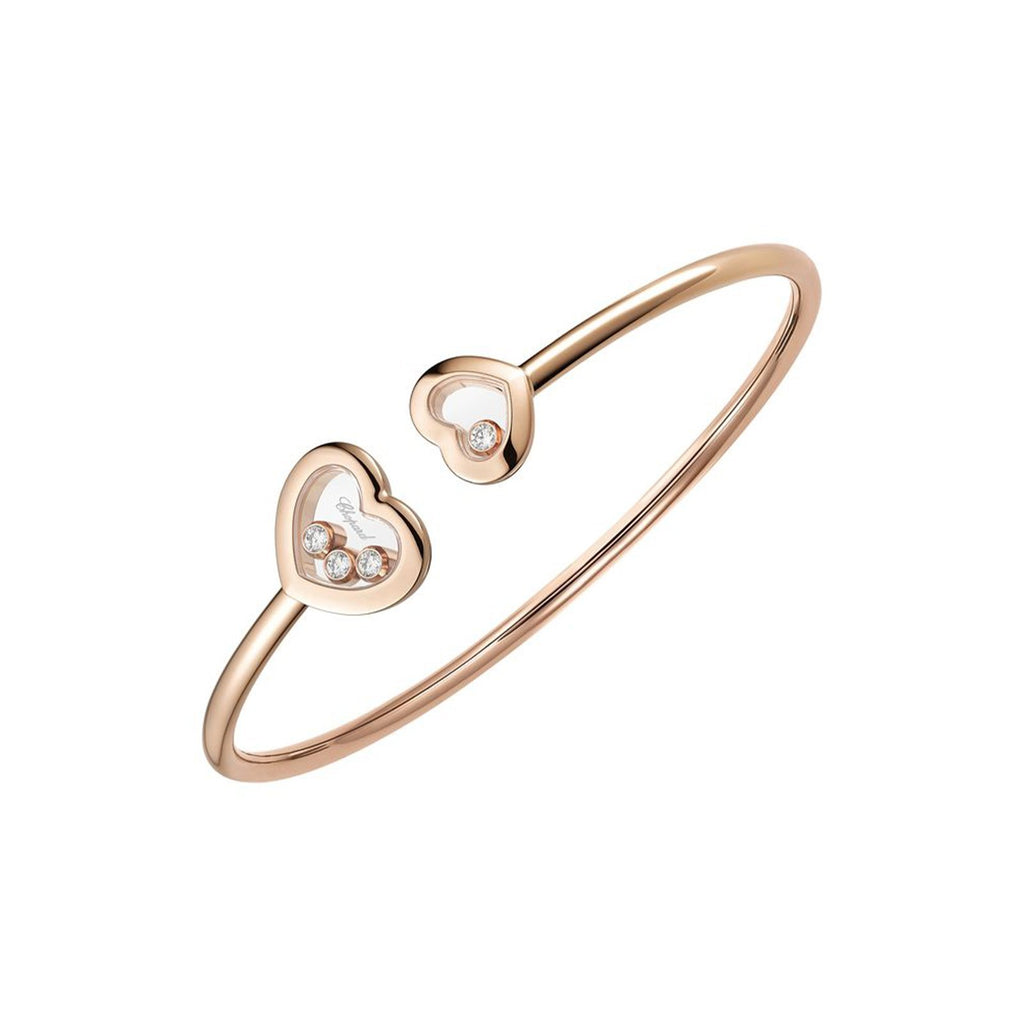 CHOPARD Happy Hearts 18-karat rose gold, opal and diamond cuff |  NET-A-PORTER