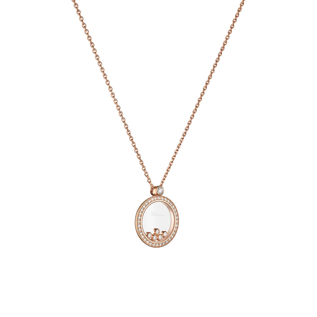 CHOPARD Happy Diamonds 18-karat white gold diamond necklace | NET-A-PORTER