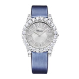 Chopard L'Heure Du Diamant-Chopard L'Heure Du Diamant - 139419-1601 - Chopard L'Heure Du Diamant in a 35mm white gold case with pavé diamond guilloché mother-of-pearl dial on satin strap, featuring an automatic movement with approximately 42 hours power reserve.
