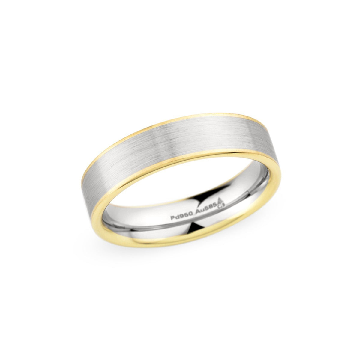 Christian Bauer Platinum and 18K Rose Gold Band -