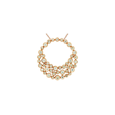 Circle Diamond Necklace-Circle Diamond Necklace -