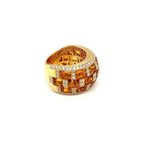 Citrine Diamond Ring-Citrine Diamond Ring -