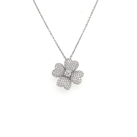 Clover Diamond Necklace-Clover Diamond Necklace - DNTIJ02062