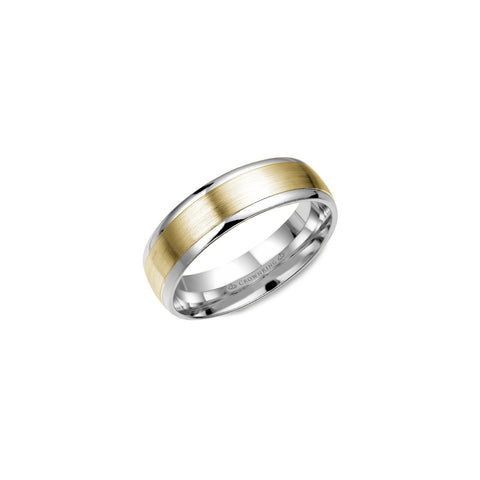 Crown Ring Classic Wedding Band -