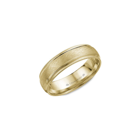 Crown Ring Classic Wedding Band -