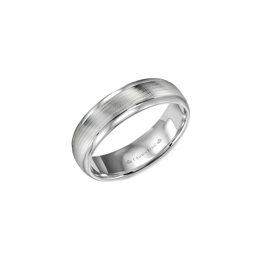 Crown Ring Classic Wedding Band -