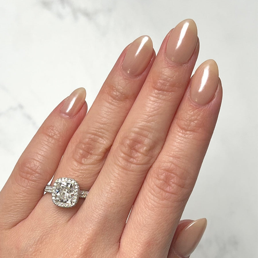 Cushion-cut Diamond Engagement Ring - DRRAH00117