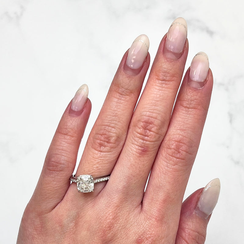 Cushion-cut Diamond Ring-Cushion-cut Diamond Ring - DRJST02909