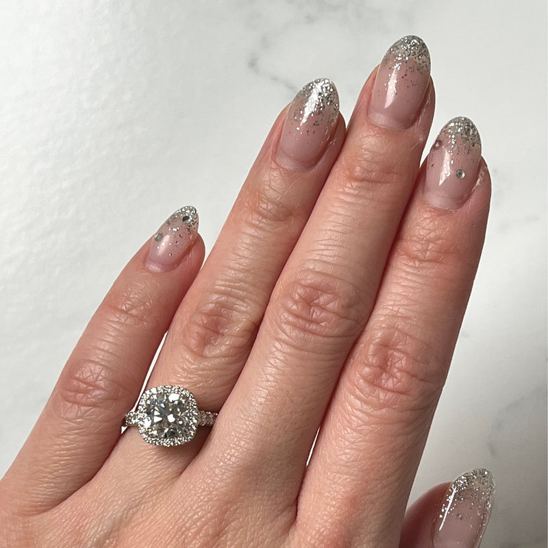 Cushion-cut Engagement Ring-Cushion-cut Engagement Ring - DRFMK01312