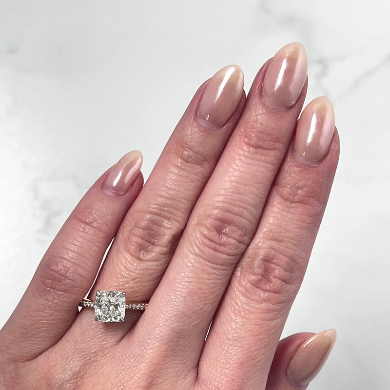 Cushion-cut Engagement Ring-Cushion-cut Engagement Ring - DRJST02311
