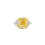 Cushion-cut Yellow Diamond Engagement Ring-Cushion-cut Yellow Diamond Engagement Ring - DRNOV00968