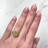 Cushion-cut Yellow Diamond Engagement Ring - DRNOV00968
